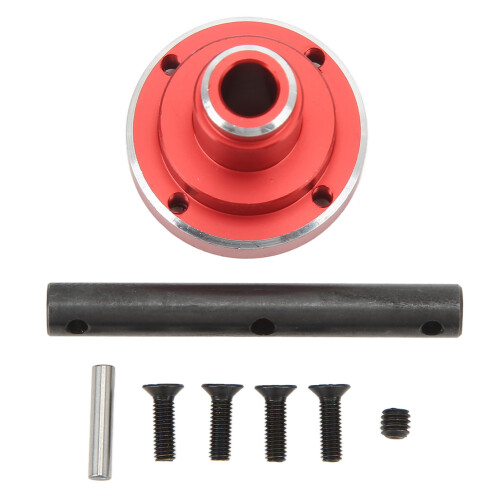 (Red) RC Front Rear Differential Locker Spool Universal Red