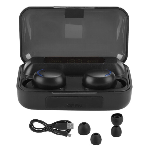 F9-5 Black ABS LED Touch Control Wireless Headphone