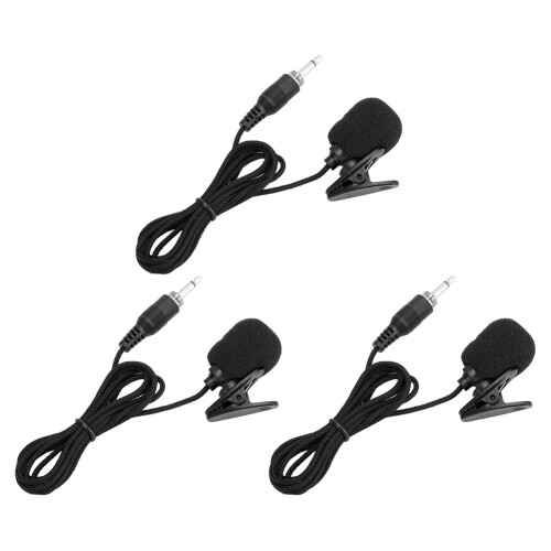 3PCS Mini 3.5mm Screw Plug Wired Lapel Mic 1