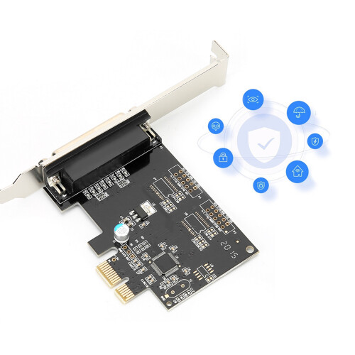 PCIE to Parallel Port LPT Printer Card DB25 Adapter 2