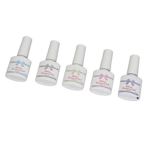 5-farbiger Nagellack-Glitter-Set mit Glitzer 2