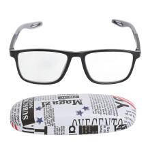 (Black Frame Gray Legs +150) Lesebrille Blaulichtfilter +1.50 Grau/Braun