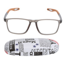 (Grey Frame Brown Legs +150) Lesebrille Blaulichtfilter +1.50 Grau/Braun