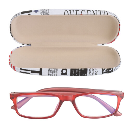 (Red +100) Blaulichtfilter-Lesebrille +1,00 HD kratzfest leicht