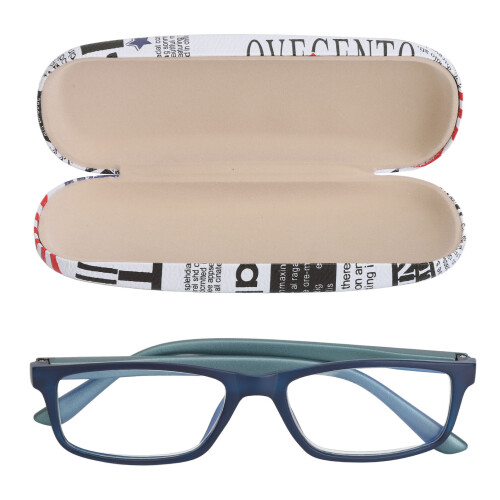 (Blue +100) Blaulichtfilter-Lesebrille +1,00 HD kratzfest leicht