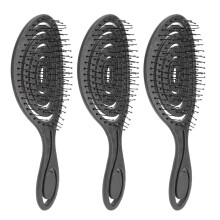 3 Pcs Paddle Hair Brush Hollow Out Detangling Smoothing Anti Static