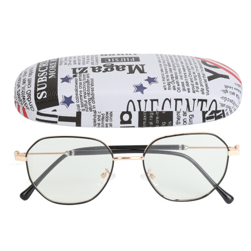 (Black Gold Frame) Blue Light Polarized UV Sunglasses Metal Frame