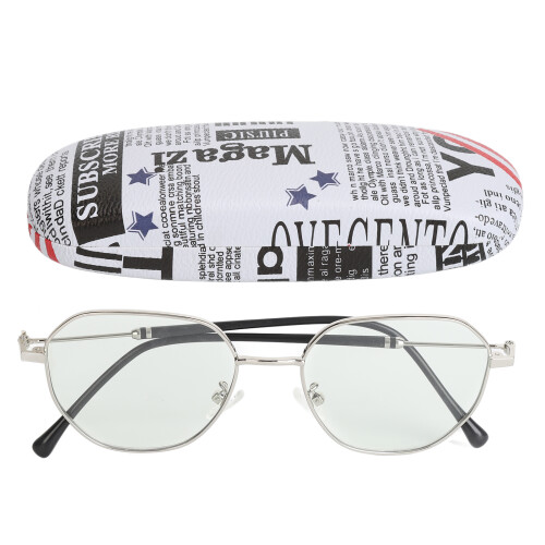 (Silver Frame) Blue Light Polarized UV Sunglasses Metal Frame