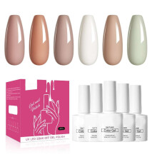 6-Farbige Nail-Art-Gel-Lack, bruchfest
