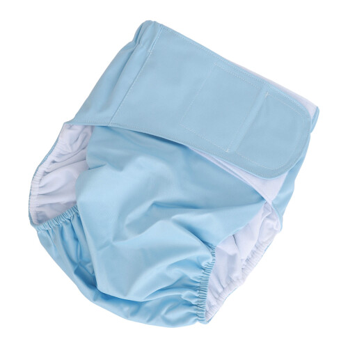 (Light Blue) Wiederverwendbare Windel hochsaugend hellblau 2