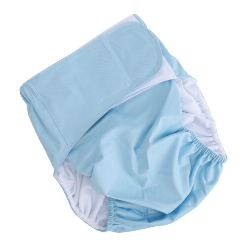(Light Blue) Wiederverwendbare Windel hochsaugend hellblau 1