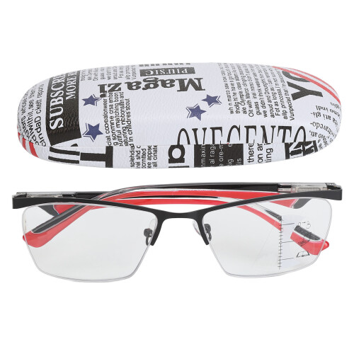 (Red Legs +300) Lesebrille Blaulichtfilter Multifokus +200