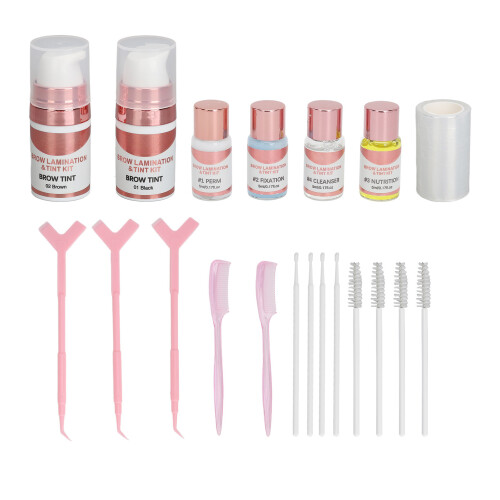 2-in-1 Brow Lamination Tint Kit Zwart Bruin 1