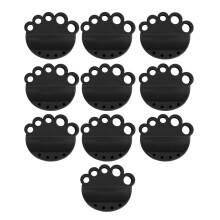 (Black) 10PCS Silicone Ink Cup Holders Safe Washable Reusable Black