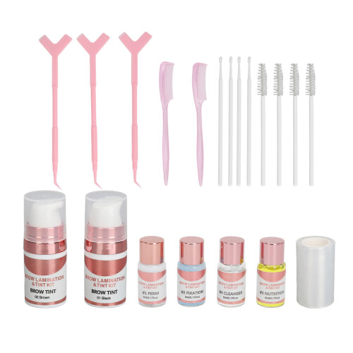 2-in-1 Brow Lamination Tint Kit Zwart Bruin 2