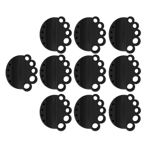 (Black) 10PCS Silicone Ink Cup Holders Safe Washable Reusable Black 2