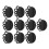 (Black) 10PCS Silicone Ink Cup Holders Safe Washable Reusable Black 4