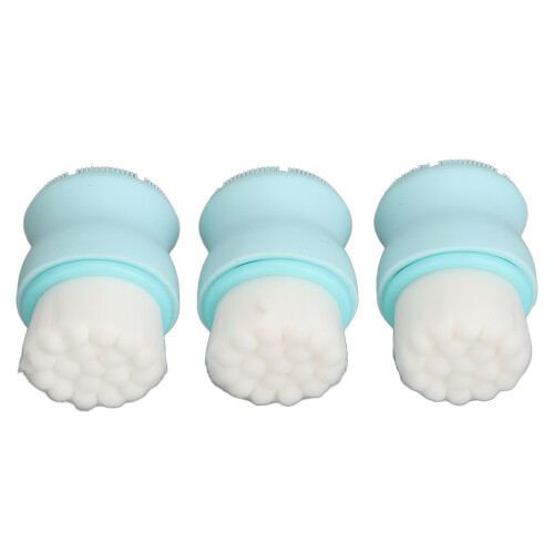 Spazzola viso doppia faccia 3 pezzi blu 1