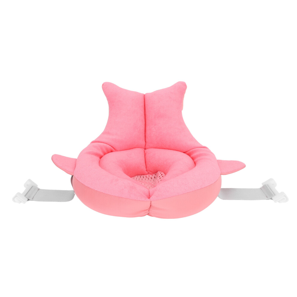(Pink) Baby Bathtub Cushion Soft Safe Floating Infant Bath Support Mat Pink