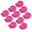 (Rose Red) 10PCS Silicone Ink Cup Holders Safe Washable Reusable Black 5
