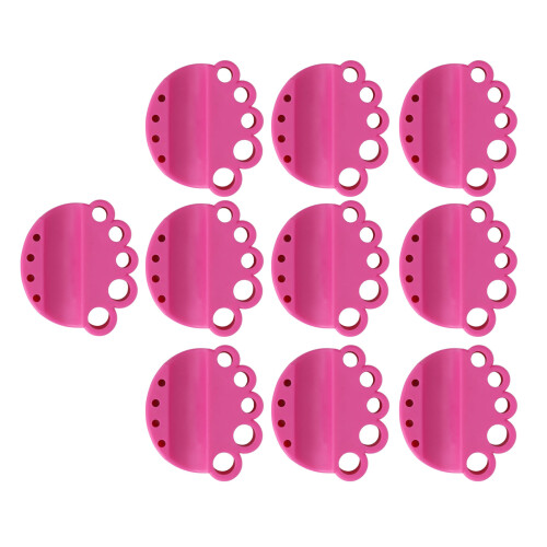 (Rose Red) 10PCS Silicone Ink Cup Holders Safe Washable Reusable Black 2