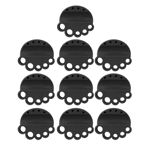 (Black) 10PCS Silicone Ink Cup Holders Safe Washable Reusable Black 1