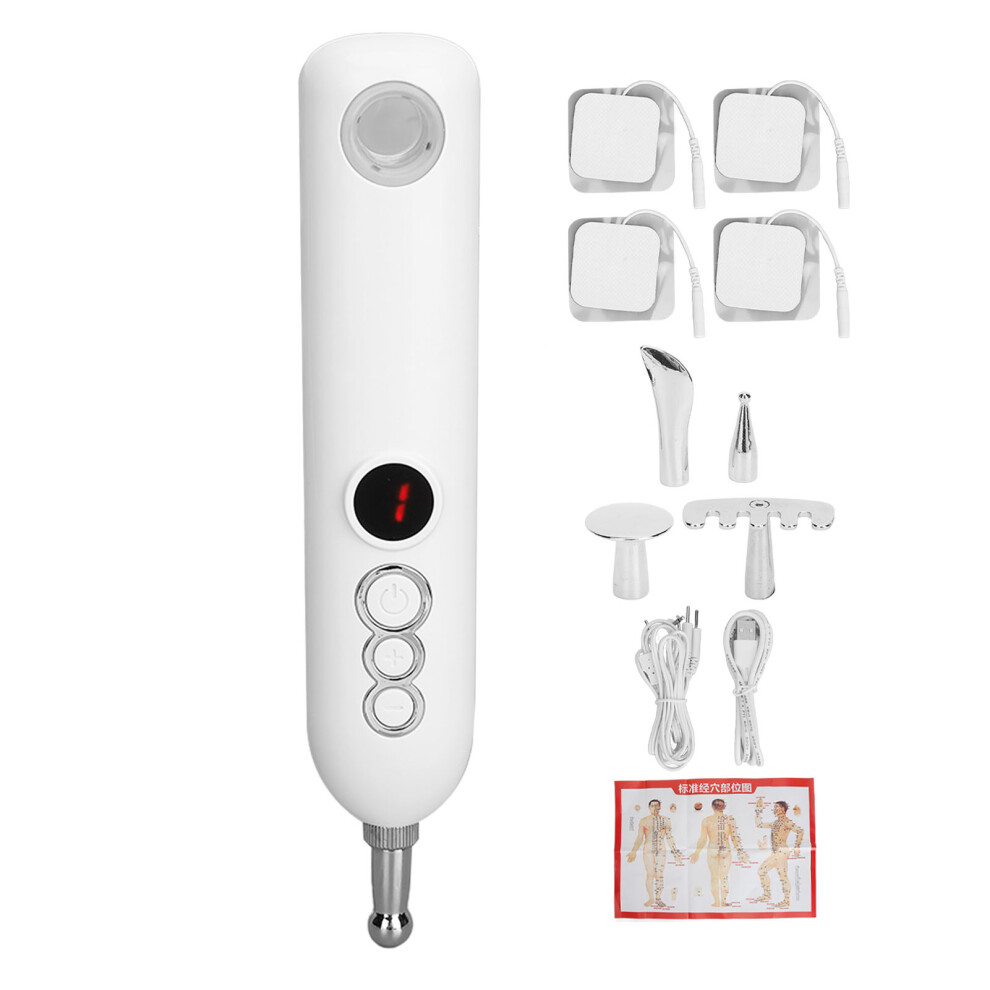 5 Head Rechargeable Acupuncture Pen 9 Levels Strength Acupoint Massage