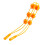 (Yellow) Portable Green Back Massage Roller Rope 1