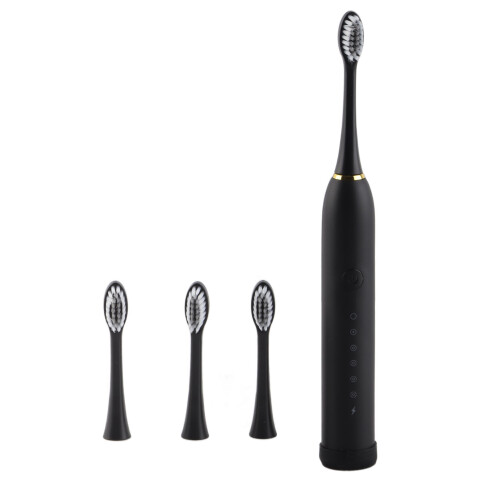 (Black) Spazzolino Elettrico Sonico Setole Morde Rosa