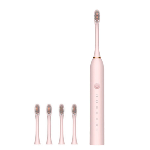 (Pink) Spazzolino Elettrico Sonico Setole Morde Rosa