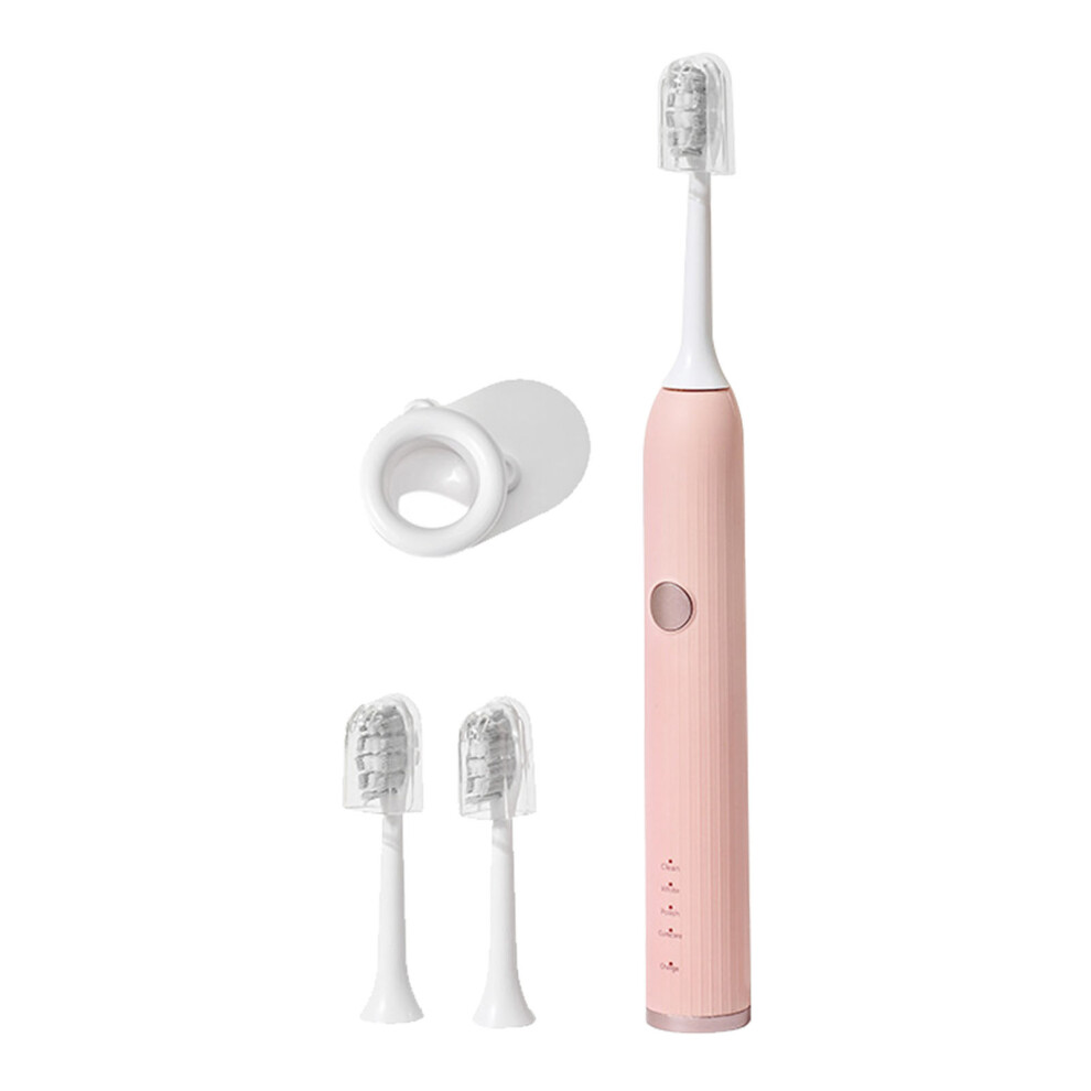 (Pink) Electric Toothbrush Waterproof USB Rechargeable Pink