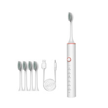 (White) Electric Toothbrush Soft Bristle USB Charging Sonic White