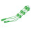 (Green) Portable Green Back Massage Roller Rope 4