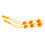 (Yellow) Portable Green Back Massage Roller Rope 3