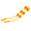 (Yellow) Portable Green Back Massage Roller Rope 4