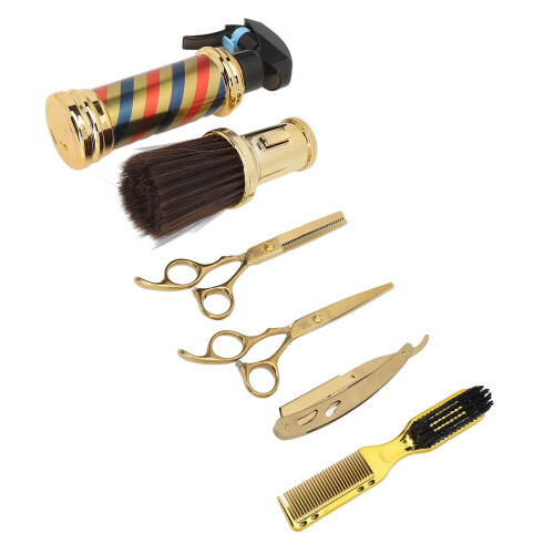 6-tlg. Friseur-Schere-Set mit Kamm und Spray 2