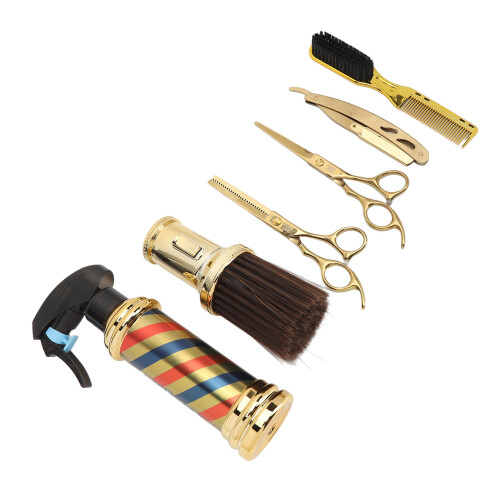 6-tlg. Friseur-Schere-Set mit Kamm und Spray 1