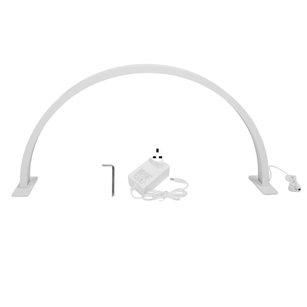White (Uk Plug) 30W Led Eyelash Lamp 3000-6500K Half Moon 100-240V Uk Plug