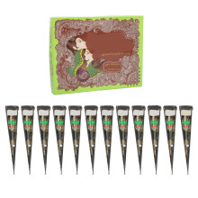 12pcs Waterproof DIY Tattoo Paste Cone for Salon Brown