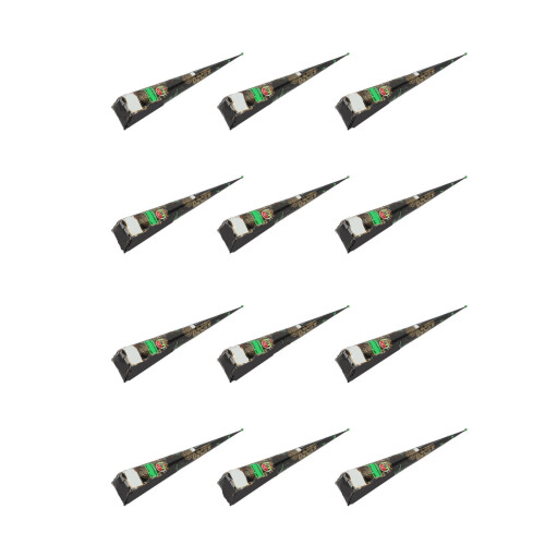 12pcs Waterproof DIY Tattoo Paste Cone for Salon Brown 1