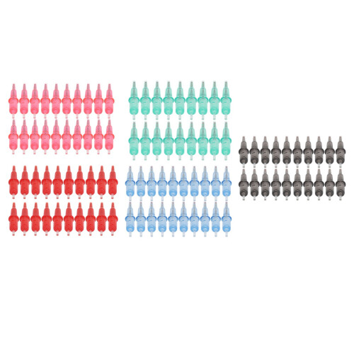 100pcs Tattoo Cartridges 5 Colors 0.5mm 2