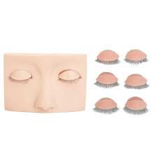(Pink) Silikon-Wimpernmannequin Doppelstock Ersatzaugenlid