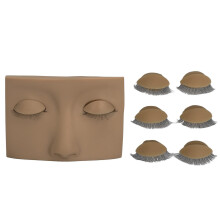(Brown) Silikon-Wimpernmannequin Doppelstock Ersatzaugenlid