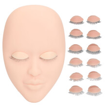 (Pink) Wimpernverlängerungs-Trainingskopf 6 Paar Weich Rosa