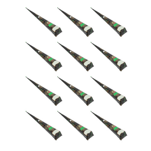 12pcs Waterproof DIY Tattoo Paste Cone for Salon Brown 2