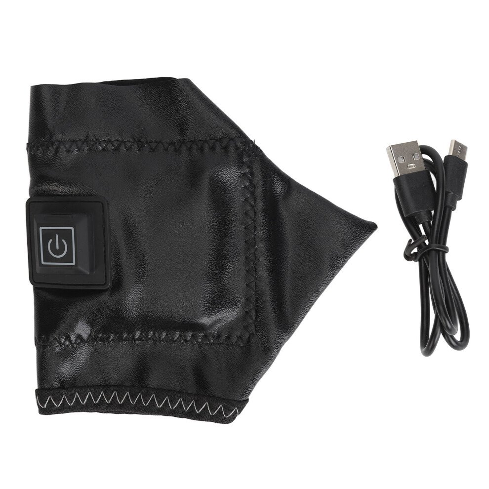 (Right Hand) Heating Gloves 3 Levels Temp Cordless Rechargeable USB Half Fingers L