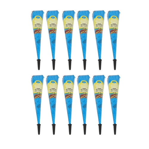 12pcs 25g Temporary Tattoo Paste Cone Blue Long Lasting