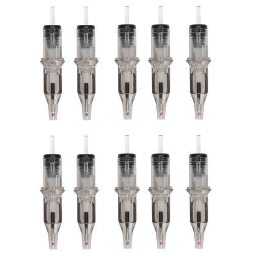 (Black) 10pcs Cartucce Tattoo 2ml 0.5mm Liner Shader