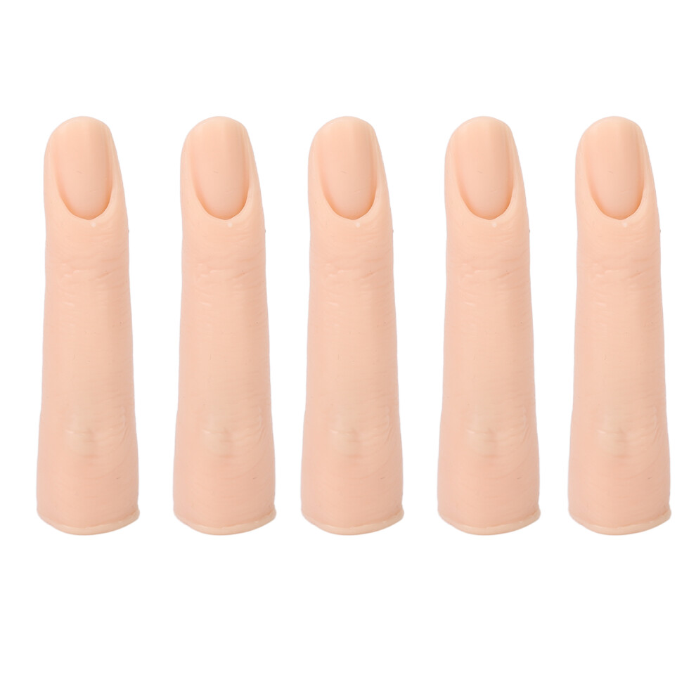 (Skin Color) Silicone Practice Fingers for Tattoo DIY Acrylic Nails Flexible