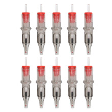 (Red) 10pcs 2ml Tattoo Cartridges 0.5mm Liner Shader for Practice Red